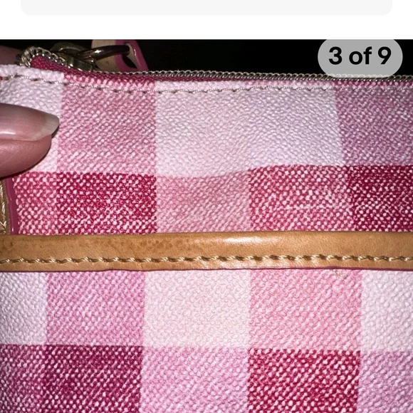 Dooney & Bourke Pink Checkered Crossbody Bag - Picture 3 of 9